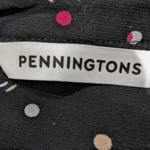 Penningtons Black dot pattern Fit and Flare Dress Size 3x - Picture 13 of 14